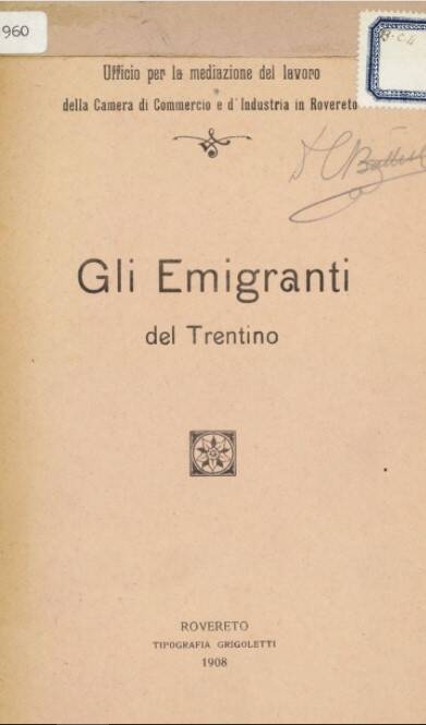 Immagine: Gli emigranti del Trentino - 1908