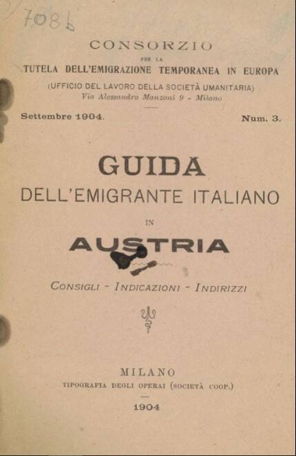 Immagine: Guida dell'emigrante italiano in Austria - 1904