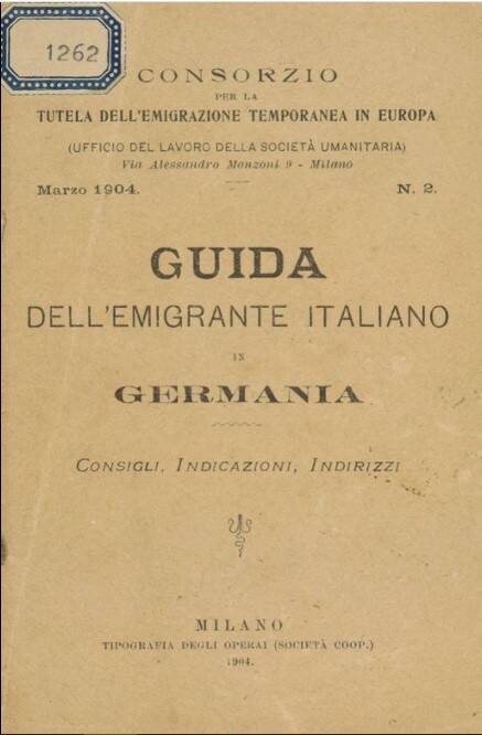 Immagine: Guida dell'emigrante italiano in Germania - 1904