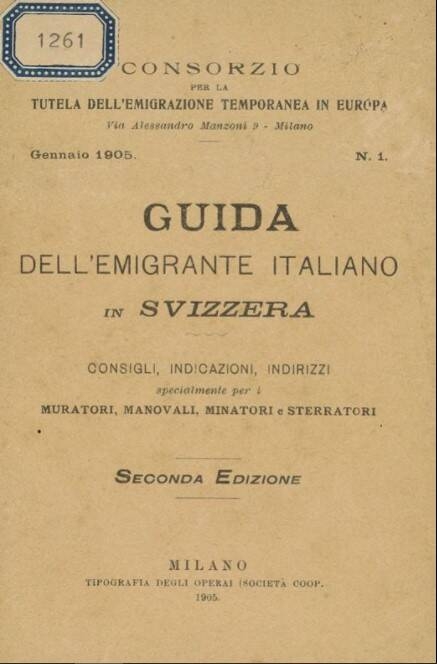 Immagine: Guida dell'emigrante italiano in Svizzera - 1905