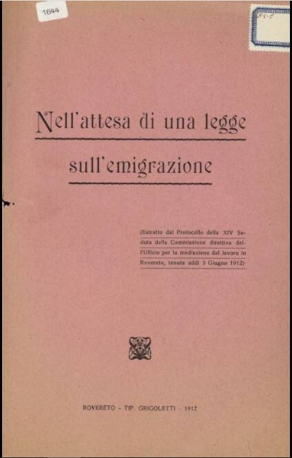 Immagine: Nell'attesa di una legge sull'emigrazione - 1912