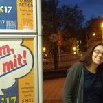 Immagine: 4_Nicola Giordani e Chiara Dellantonio_noi fuori dalla fiera ad Essen nel 2017