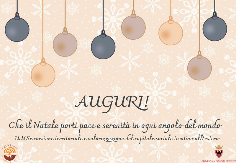 Auguri di buon Natale e benvenuto al nuovo anno!